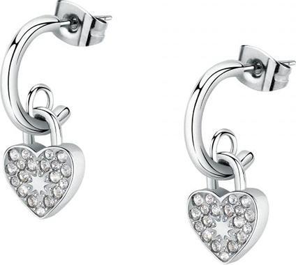 Image du produit Morellato Boucles d'oreilles romantiques en acier avec cristaux Abbraccio SABG28