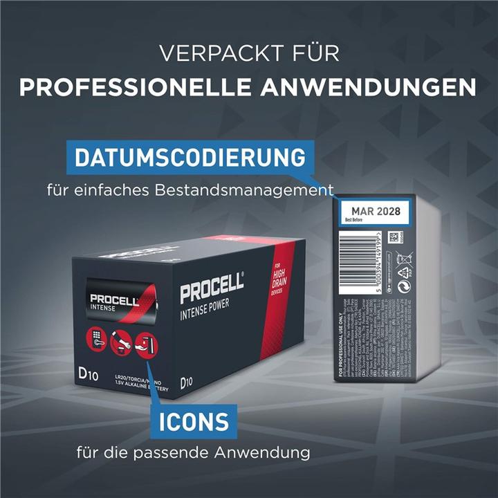 Image du produit Duracell Alkaline, Mono, D, LR20 (10 pcs, D, 15.66 mAh)