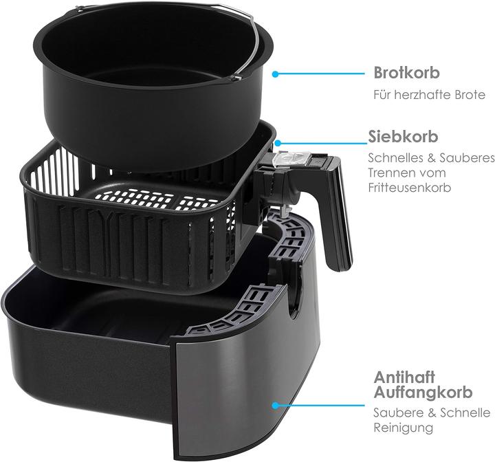 Produktbild Kesser 5,5 Liter Heissluftfritteuse, Schwarz