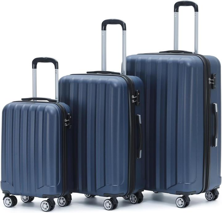 Beibye 3-teiliges Hartschalenkofferset mit TSA-Schloss, Zwillingsrollen (115 l, Handgepäck (bis 50l), M (50 - 90l), L (90 - 115l))