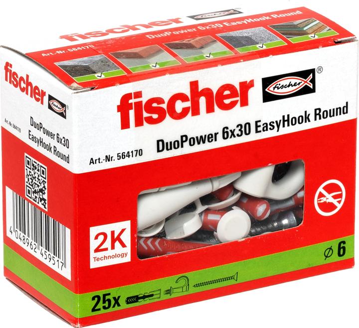 Actual product image Fischer Fisc EasyHook Round DuoPower 6x30 (25 pcs.)