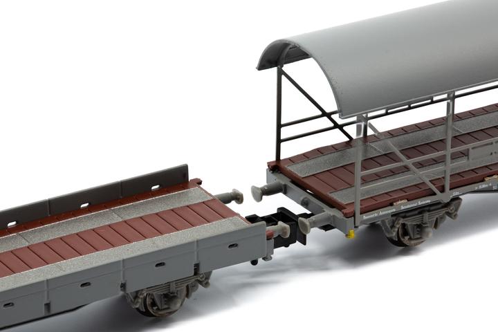 Image du produit Liliput BLS wagon de transport de voitures set 1 (2 wagons à monter + 2 wagons de transport avec toit) (Voie N)