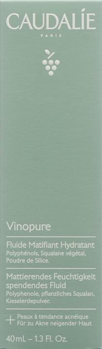 Actual product image Caudalie Vinopure Fluide Matifiant Hydratant (40 ml, Face gel)