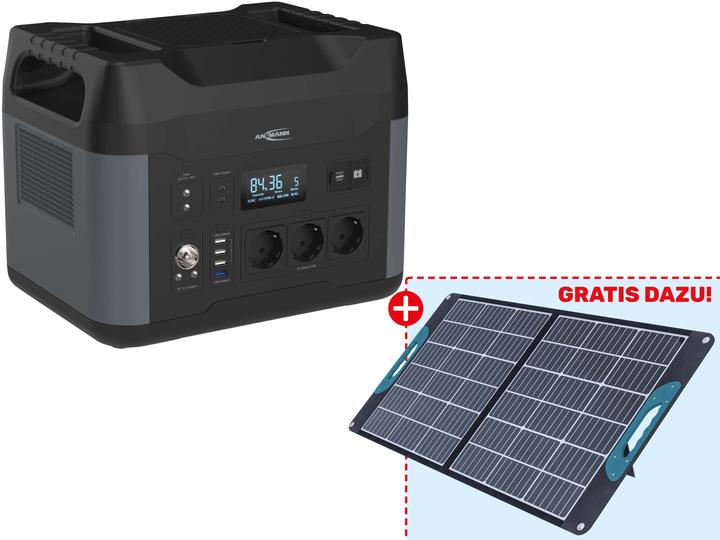 Ansmann Powerstation-Set, Powerstation PS2200AC + Solarpanel 100 W