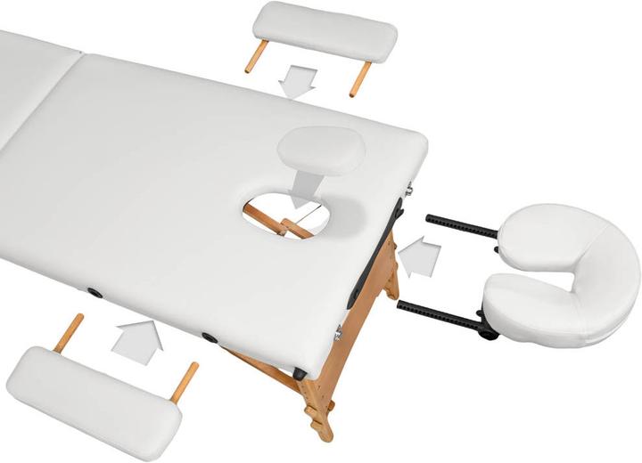 Actual product image tectake Massage Table Set Freddie | Massage table w/ headrest, armrests, face pad & bolster supports