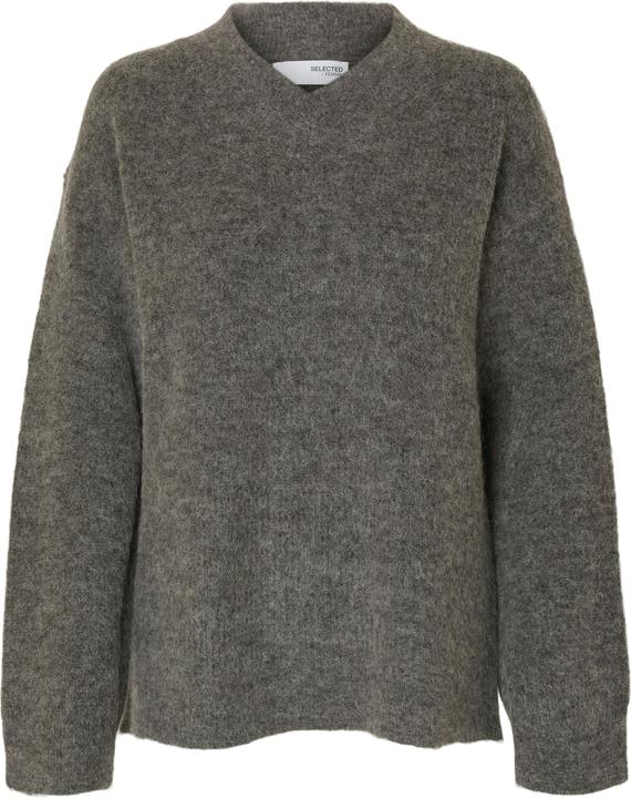 Actual product image Selected Femme Slfsia Ras Ls Knit Long V-Neck Noos (S)