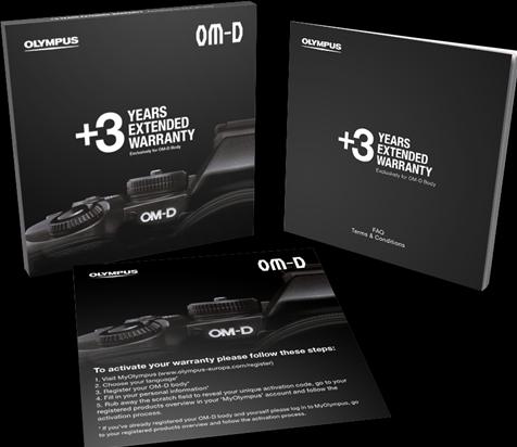 Produktbild Olympus 3 Jahre Garantieerweiterung für alle OM-D Kameras (Garantieerweiterung)