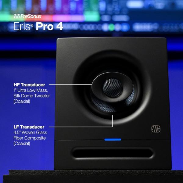 Produktbild PreSonus Studio-Monitor Eris Pro 4 1 Paar mit Boxenfüsse Rot (Aktiv, Paar, 1x 80 W)