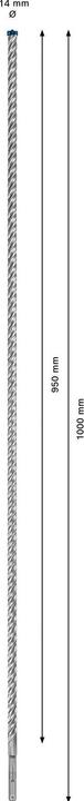 Productafbeelding Bosch Professional Zubehör Expert SDS plus-7X hamerboormachine, 14 x 950 x 1000 mm (14 millimeter)