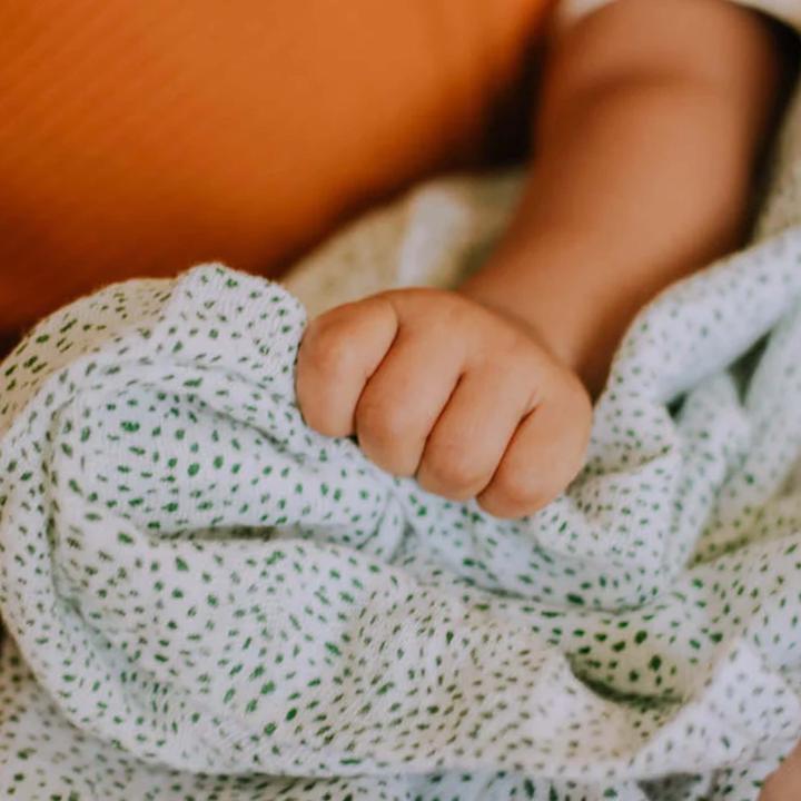 Actual product image little unicorn Cotton Muslin Swaddle Single - Green Seed (120 cm, 120 cm)