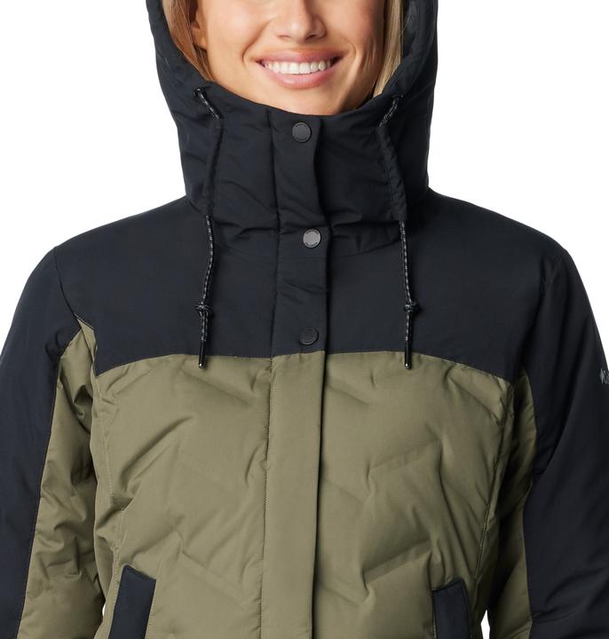 Immagine prodotto Columbia Chaqueta impermeable de plumón y largo medio con capucha Mountain Croo™ III para mujer (XL)