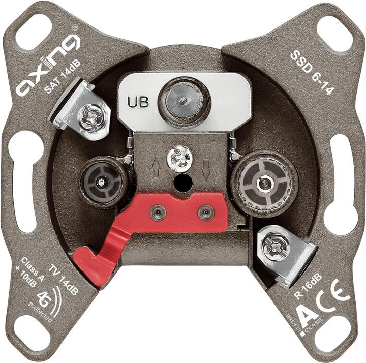Actual product image Axing SSD 6-14 SAT + TV + Radio Brown socket (Plug socket)