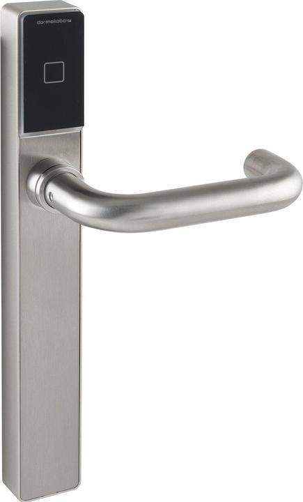 Actual product image Dormakaba Long plate fitting evolo smart c-lever pro, SL1, U-handle, stainless steel