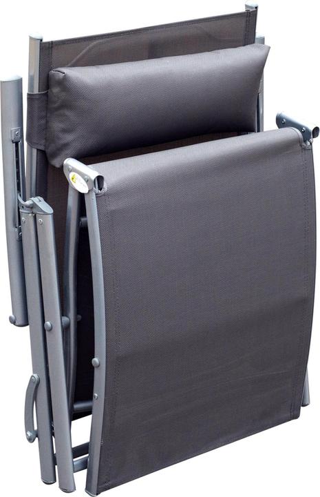 Produktbild Outsunny Gartenliege Metall, Stoff Grau (137 cm)