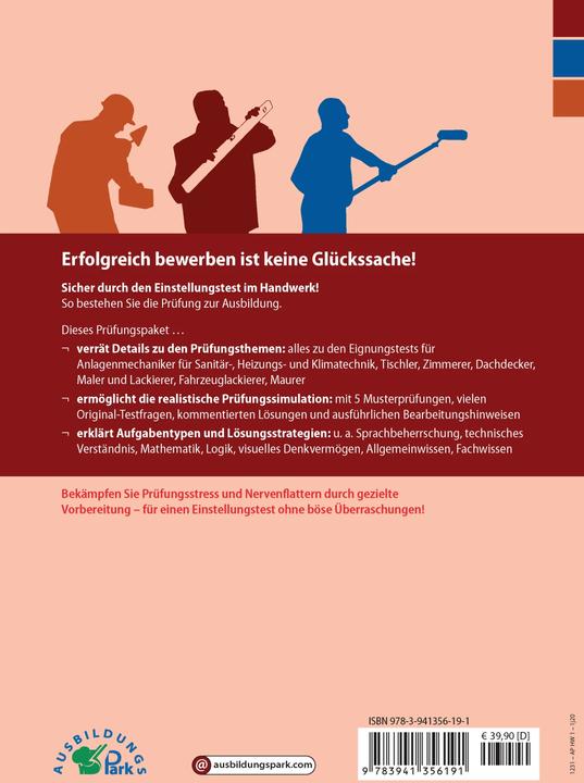 Produktbild Der Eignungstest / Einstellungstest zur Ausbildung zum Anlagenmechaniker für Sanitär-, Heizungs (Deutsch, Kurt Guth, Marcus Mery, 2022)