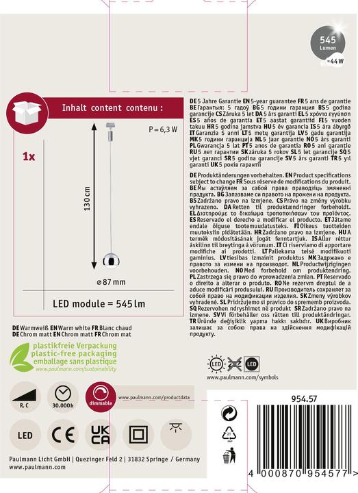 Produktbild Paulmann URail Capsule II (420 lm)