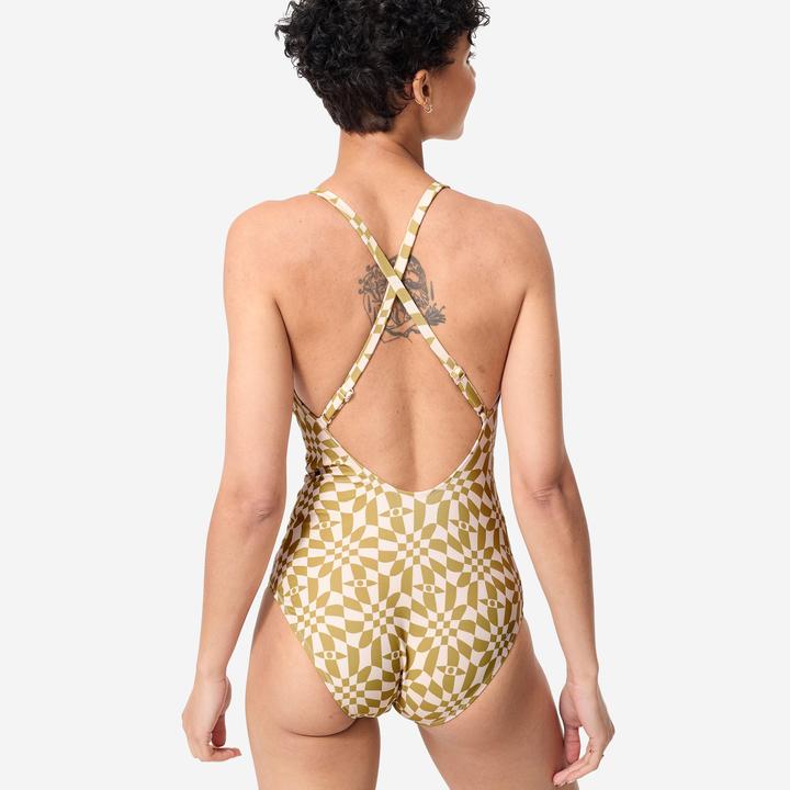 Image du produit Nabaiji Maillot de bain 1 pièce natation Femme - Lila PSYCHODAM vert olive (48)