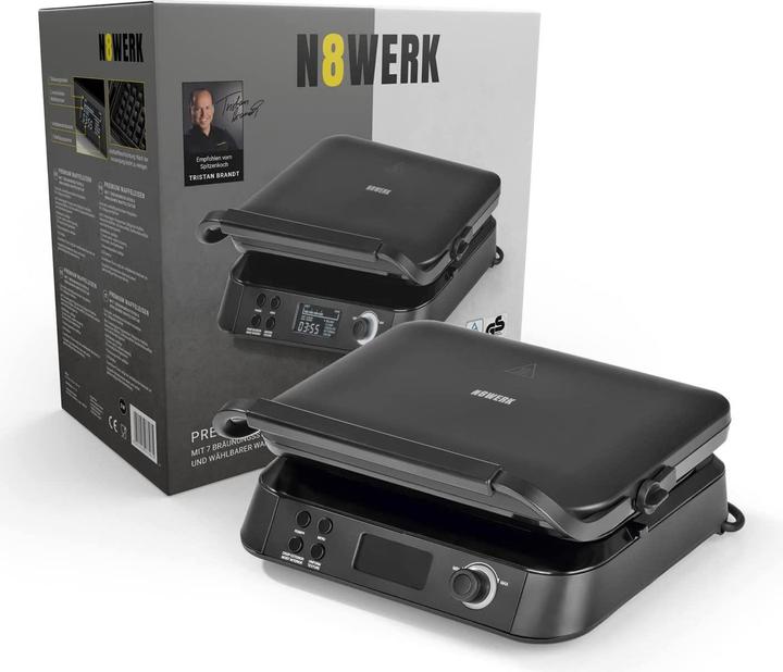 Actual product image N8werk Premium Waffle Iron in the Midnight Edition