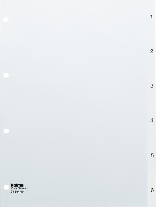 Immagine prodotto Kolma Indice A4 Vista 1-6 6 pezzi trasparente incolore