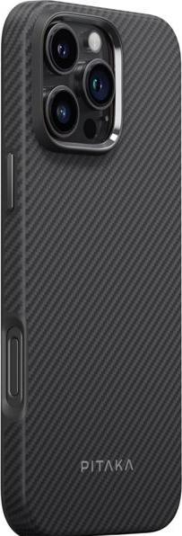Actual product image Pitaka Magsafe Backcover Pro made from real aramid (Apple iPhone 16 Pro)