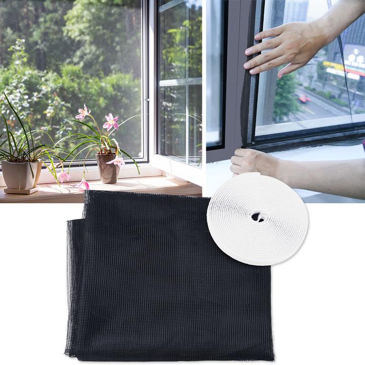 Immagine prodotto Casativo Rete anti mosche per finestre fino a 130 x 150 cm, può essere tagliata a misura, incluso nastro in (130 x 150 cm)