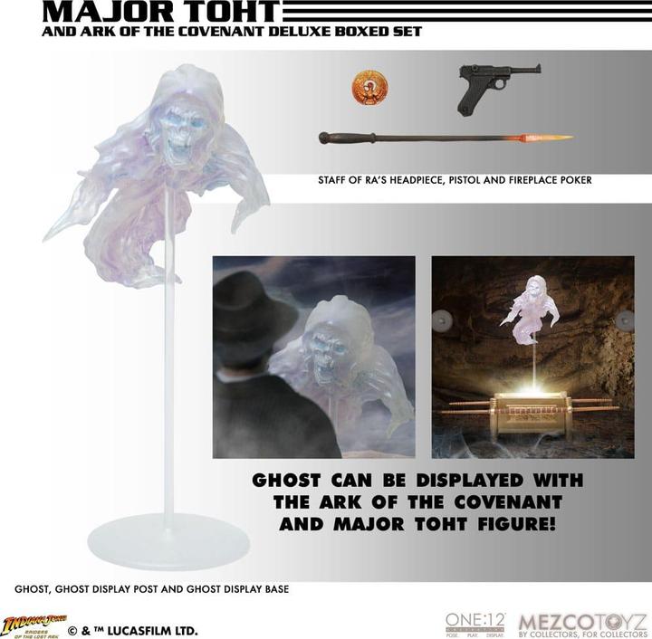 Image du produit Mezco Toys Indiana Jones figurine 1/12 Major Toht and Ark of the Covenant Deluxe Boxed Set 16 cm
