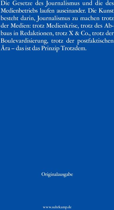 Produktbild Das Prinzip Trotzdem (Deutsch, Roger Weck, 2024)