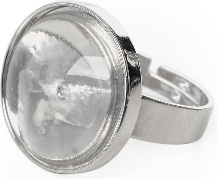 Produktbild Glorex Fingerring rund silberfarben Ø21mm