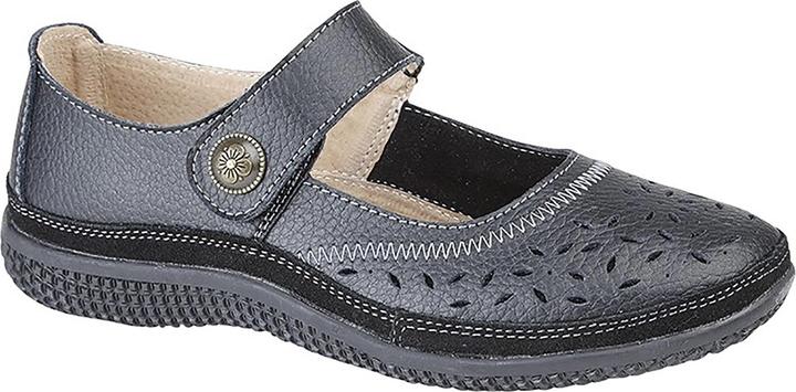 Boulevard Sommer MaryJaneSchuhe mit Lochmuster und Klettverschluss weite Passform