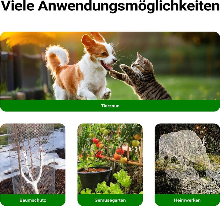 Produktbild Wiltec Volierendraht 1,1x2,1m Hasendraht 6,3mm Maschenweite Hühnerdraht Voliere