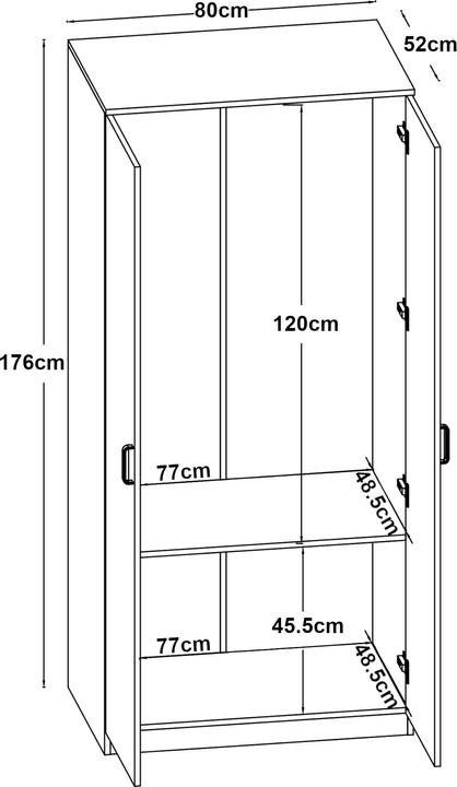 Immagine prodotto En.Casa Bodolz (80 x 52 x 176 cm)