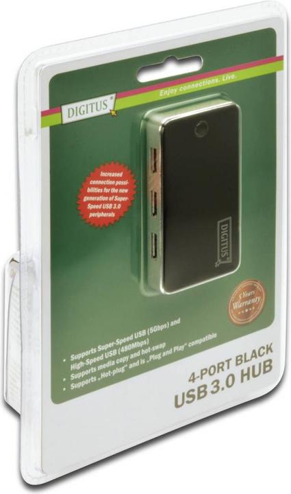 Produktbild Digitus USB 3.0 Hub 4-Port extern (USB-B, 4 Ports)
