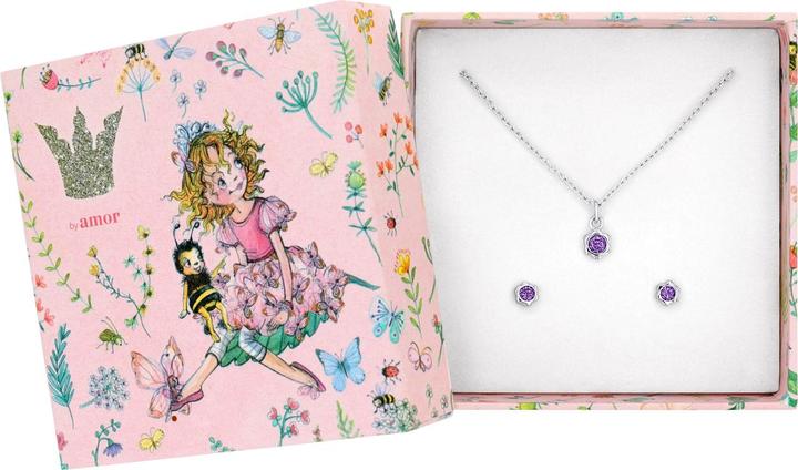 Immagine prodotto Prinzessin Lillifee Multisets für Mädchen, 925 Sterling Silber, Zirkonia synth. | Geburtsstein (Argento 925)