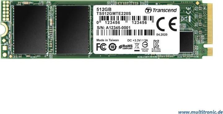 Actual product image Transcend MTE220S (512 GB, M.2 2280)