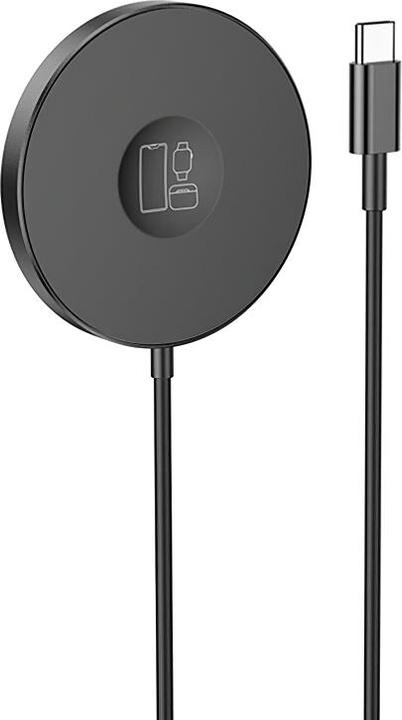 Actual product image Hoco Ä®kroviklis belaidis CW41 Delight 3-in-1 juodas (15 W)