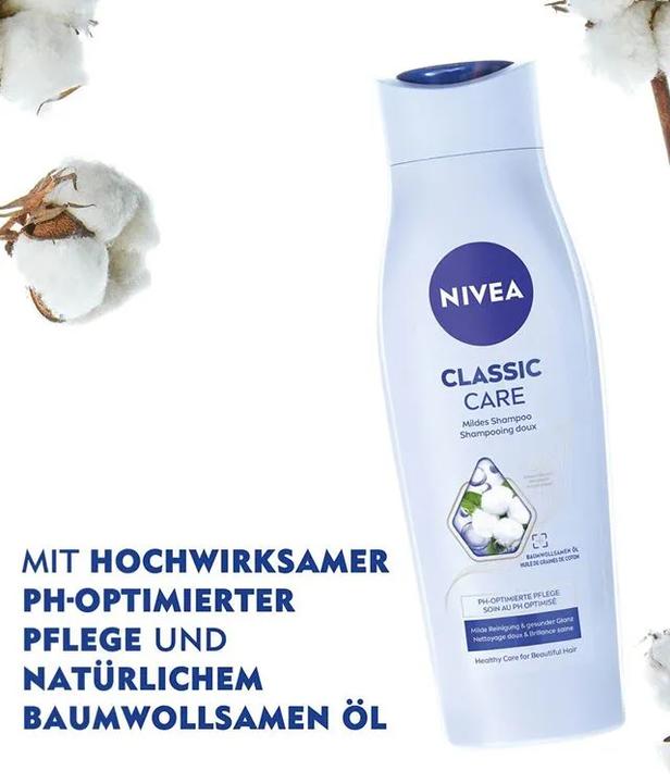 Produktbild NIVEA Classic Care pH-Optimal (250 ml, Flüssiges Shampoo)