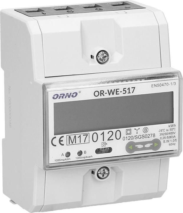 Actual product image MGA ORNO 3-FAZOWY LICZNIK ENERGII ELEKT.80A. WIELOT. RS485 MID
