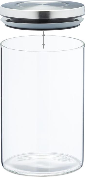 Produktbild Relaxdays 3x Vorratsgläser (0.80 l)