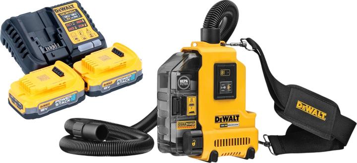 Actual product image DeWalt DWH 161 E2 Battery-powered universal extractor 18 V 0.21 l brushless + 2x Powerstack battery 1.7 Ah