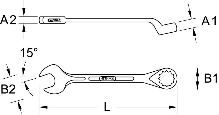 Produktbild KS Tools Ringmaulschlüssel gekröpft (5/8")
