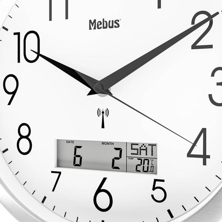 Produktbild Mebus Funk-Wanduhr (30 cm)
