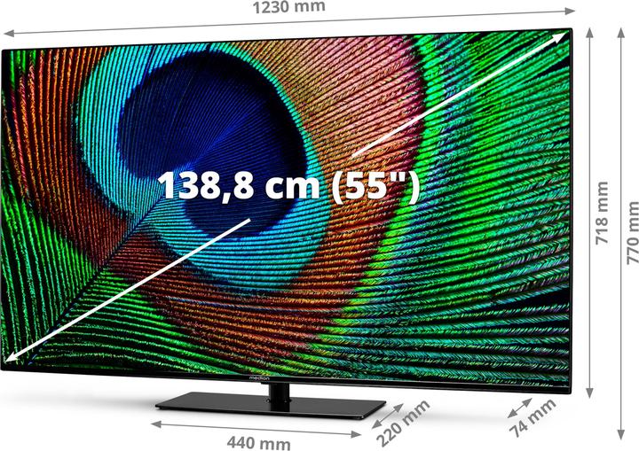 Image du produit Medion LIFE® X15573 (MD 30923) Téléviseur Android™ (55", LCD, 4K)
