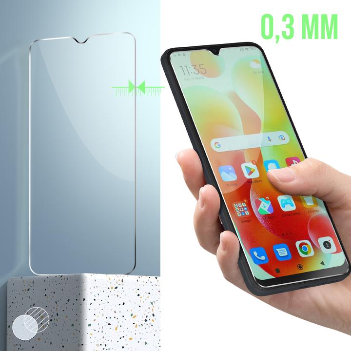 Immagine prodotto Avizar Pellicola di protezione del display in vetro di durezza 9H (1 Pezzo/i, Xiaomi Redmi 12C)