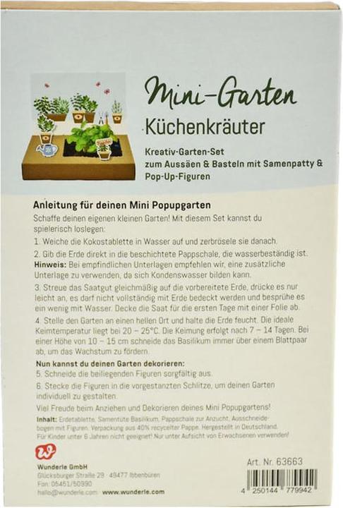 Image du produit Wunderle Mini-Garten Küchenkräuter (1 x)