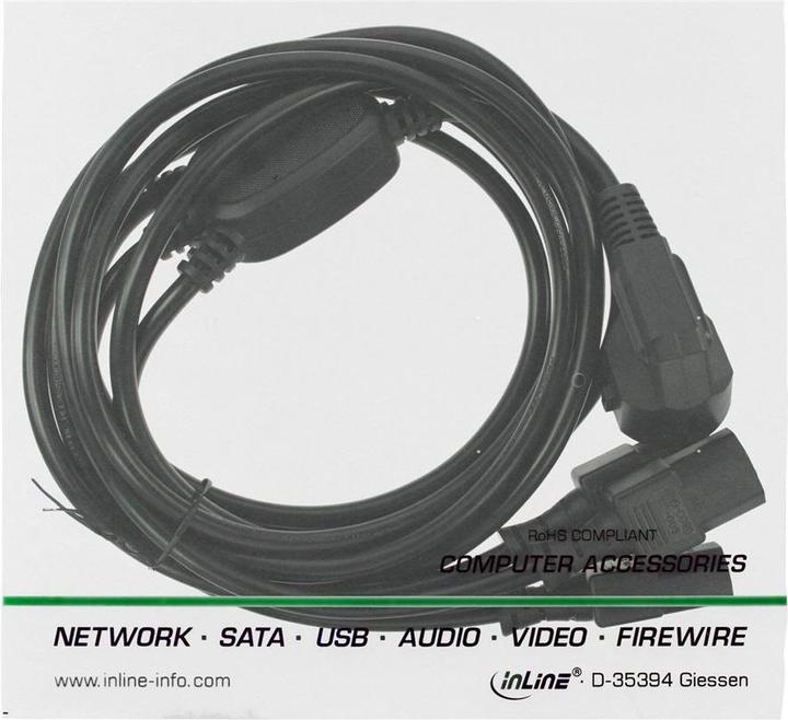 Produktbild InLine Netz-Y-Kabel (5 m, CEE 7/7)
