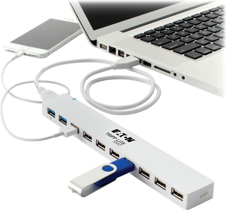 Image du produit Eaton 10 ports USB 3.0/USB 2.0 Combo Hub USB Charging 2 ports USB 3.0 & 8 ports USB 2.0 (USB-C, 10 Ports)
