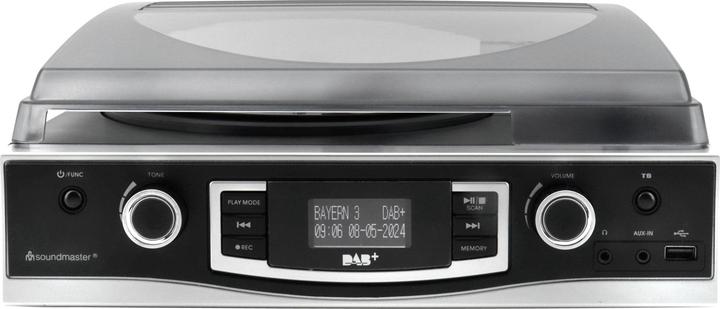 Produktbild Soundmaster Plattenspieler PL590SW Schwarz (Halbautomatisch)