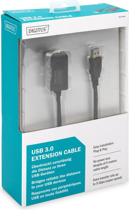 Produktbild Digitus USB3.0 Aktives Verlängerungskabel (5 m, USB 3.2 Gen 1)