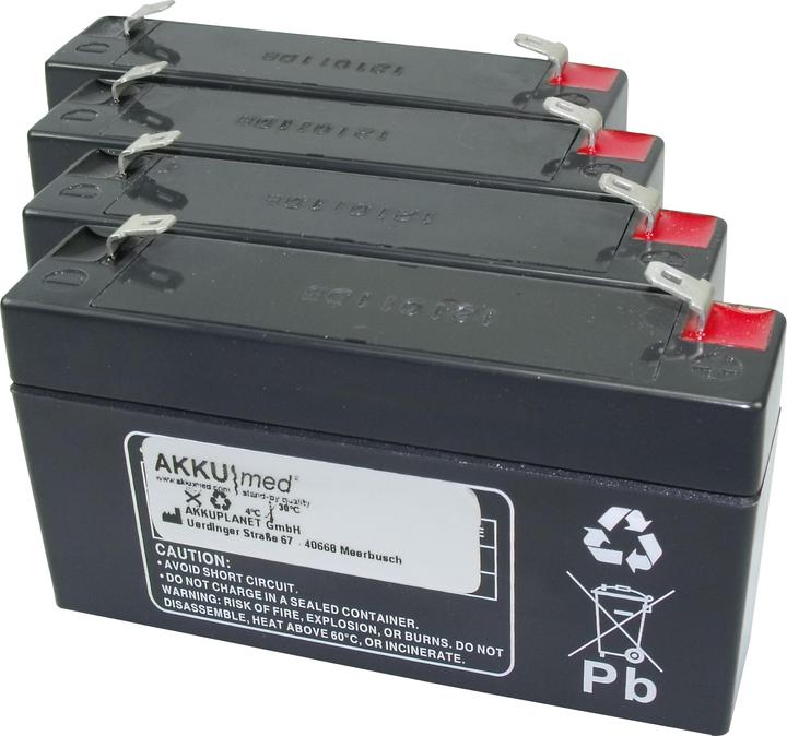 Produktbild XCell Blei Akkueinsatz passend für Wissner-Bosserhoff Eleganza (4 Stk., 1200 mAh, Akku)