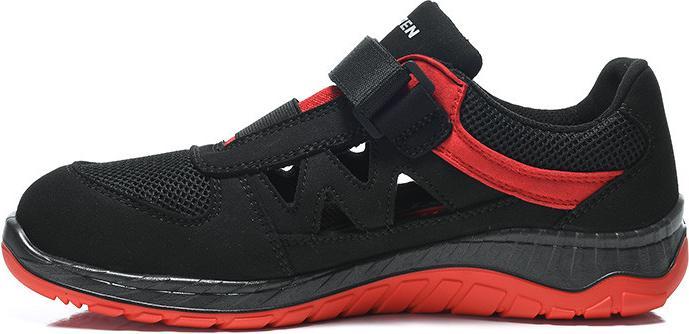 Actual product image Elten Batai Lonny W red Easy S1P ESD, juodi/raudoni 48 (S1P, 48)